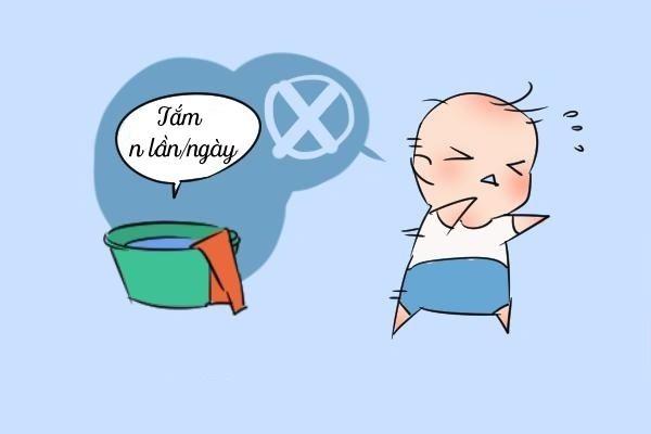 Không tắm và vệ sinh cho bé thường xuyên